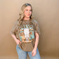 Long Live Longhorn Boho Graphic Tee, Taupe