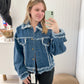 Tucker Oversized Frayed Denim Jacket