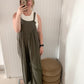 Lottie Overall Jumpsuit, Olive