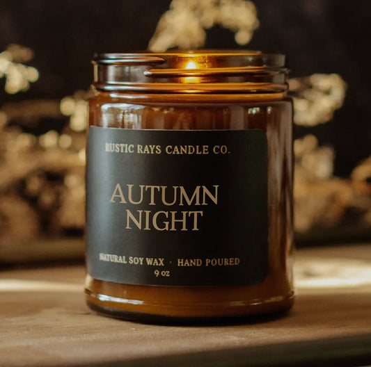 Autumn Night Soy Wax Candle, Rustic Ray's Candle Co.