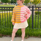 Gretchen Two Tone Striped Sweater, Pink / Yellow