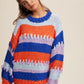 Fighting Illini Hand Knitted Sweater, Blue / Orange