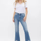 Four Seasons Crop Flare Jeans, Mica Denim