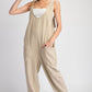 Emmie Mineral Solid Scoop Neck Jumpsuit, Taupe