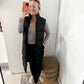 Kelli Long Puffer Vest, Black