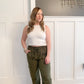 Bex Linen Straight Leg Pants, Olive