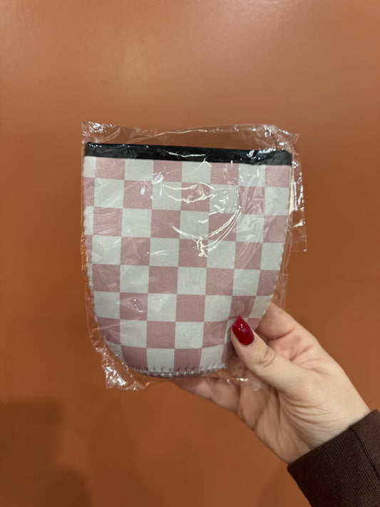 Medium Checkered Drink Sleeve