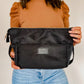 Nylon Cosmetic Bum Bag, Black