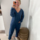 Meg Long Sleeve Oversized Jumpsuit, Denim