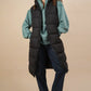 Kelli Long Puffer Vest, Black