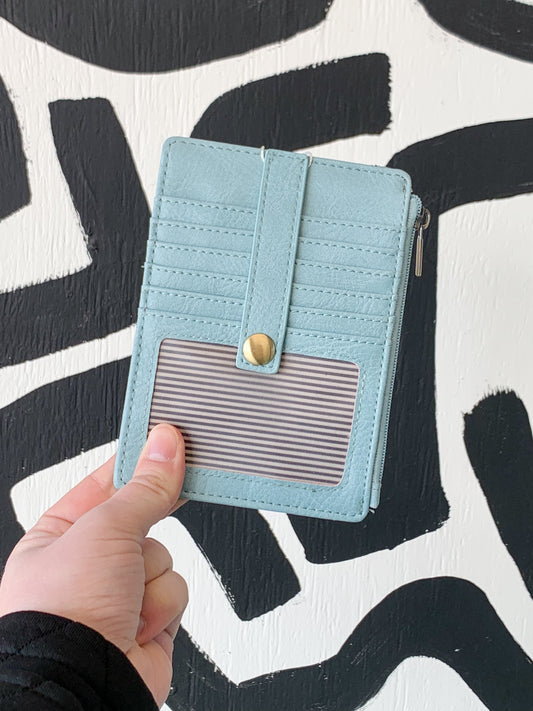 Penny Mini Travel Wallet, Light Blue