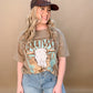 Long Live Longhorn Boho Graphic Tee, Taupe