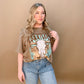 Long Live Longhorn Boho Graphic Tee, Taupe