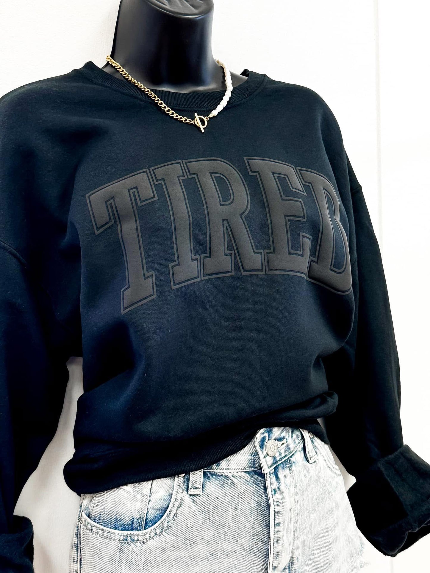 Tired Monochromatic Crewneck