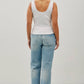 Ginny Scoop Neck Jersey Tank, Ivory