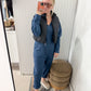 Meg Long Sleeve Oversized Jumpsuit, Denim