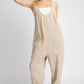 Emmie Mineral Solid Scoop Neck Jumpsuit, Taupe