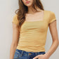 Goldie Square Neck Basic Tee, Squash