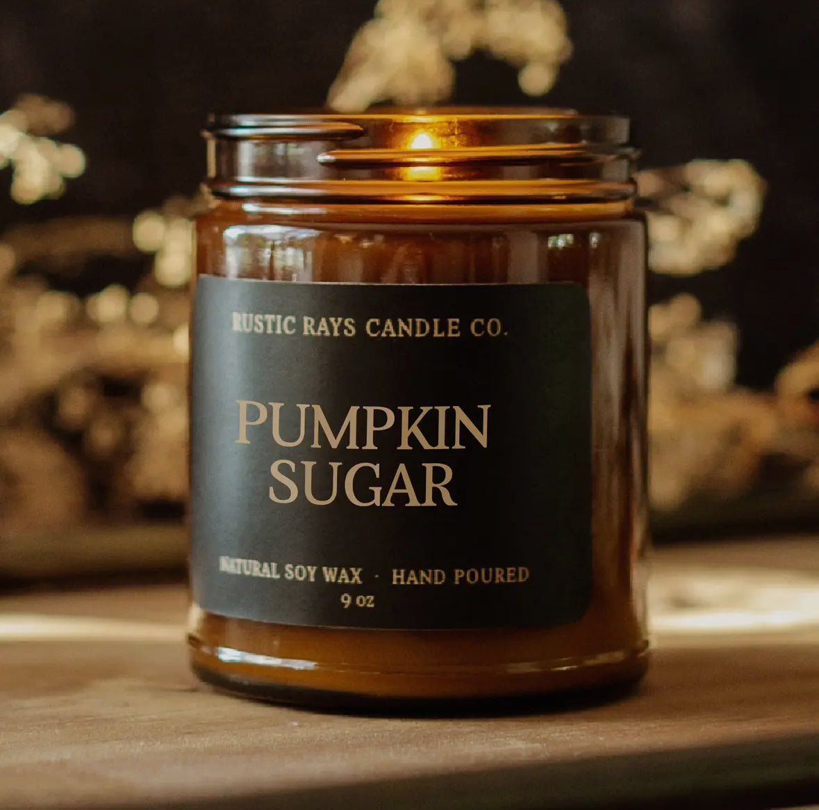 Pumpkin Sugar Soy Wax Candle, Rustic Ray's Candle Co.