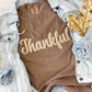 Thankful Glitter Puff Tee, Mocha