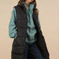 Kelli Long Puffer Vest, Black