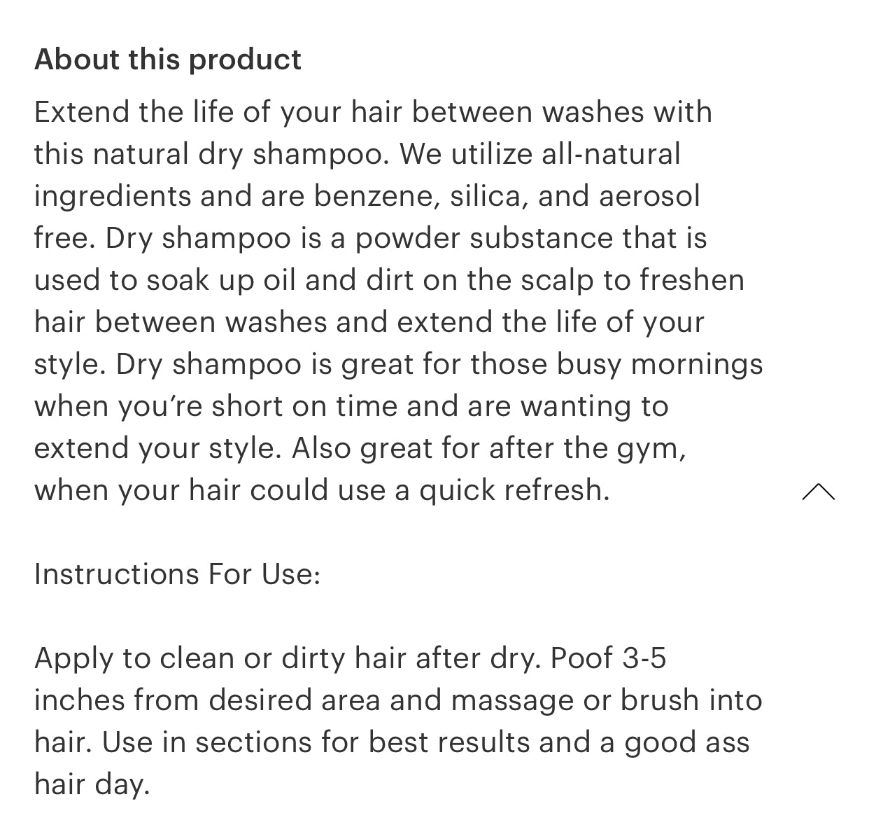 Good Ass Hair Day Natural Dry Shampoo [PRE-ORDER]